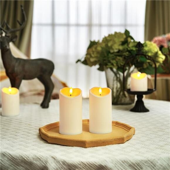 6"x3" Outdoor Waterproof Flameless Candles, LED Candles, Battery Operated Candle - Picture 2 of 7
